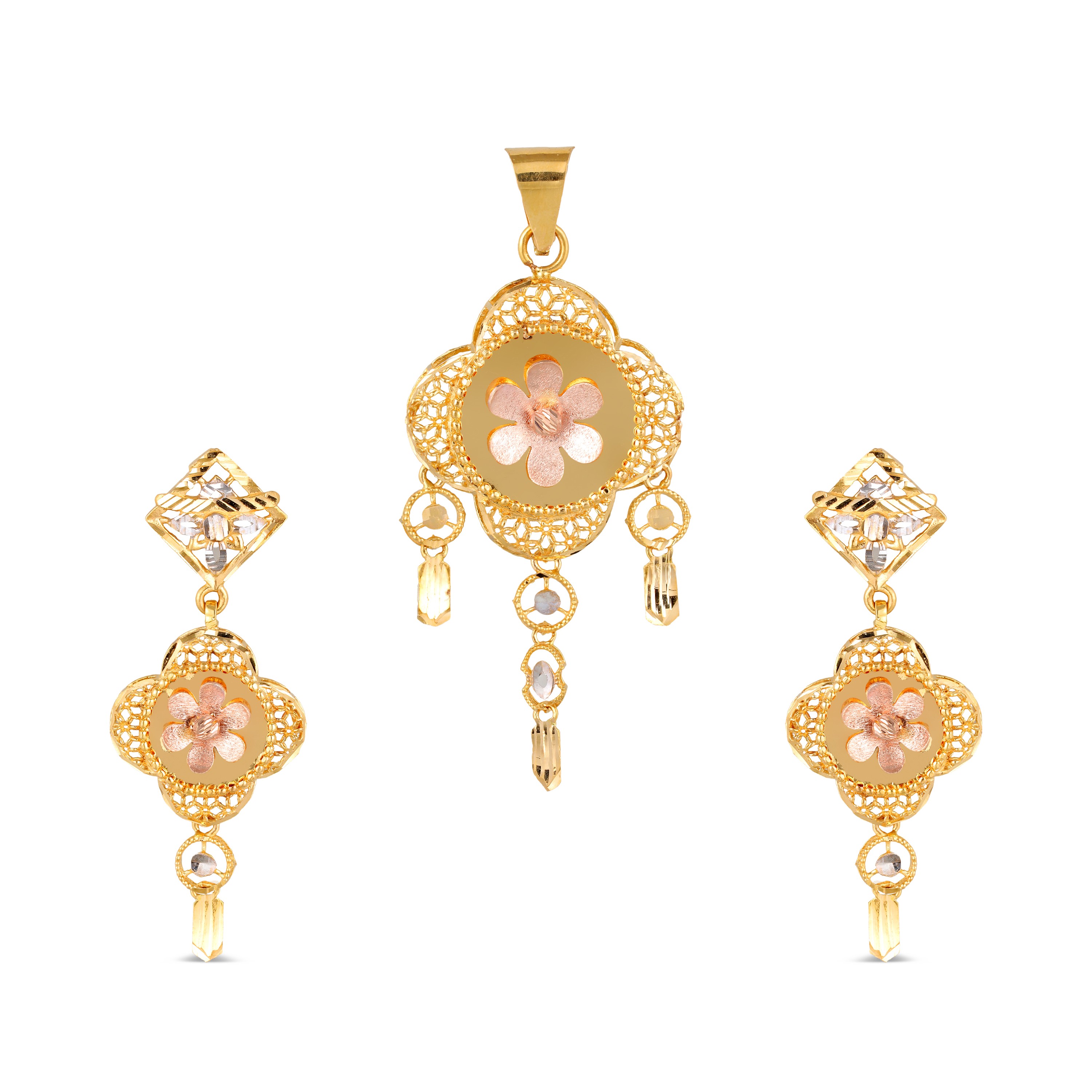 22KT GOLD PENDANT SET