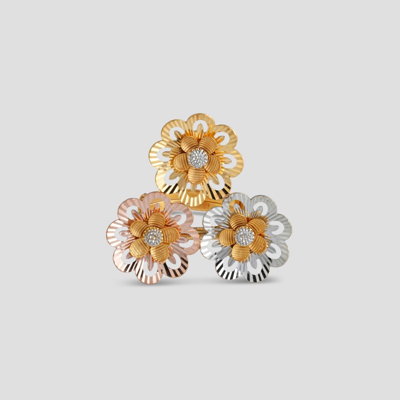 Three Flower Fancy  Ring