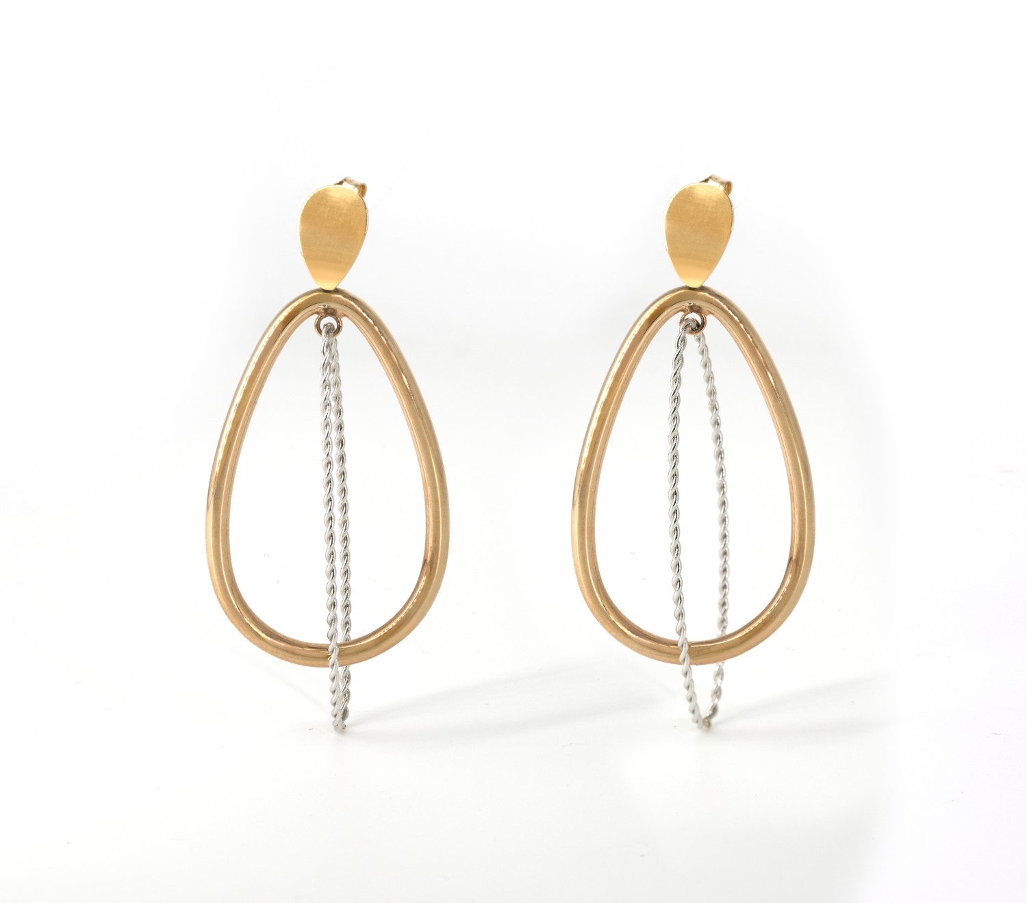 THE DOUBLE LOOP DROP FANCY EARRING