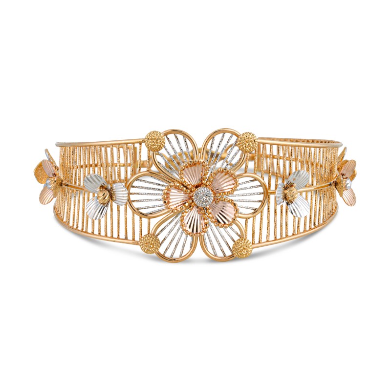 FANCY FLOWER CUFF STYLE  BRACELT